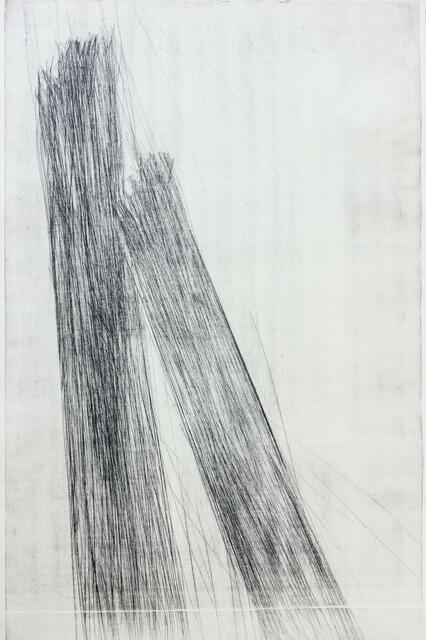 Strichzeichnung von zwei stehenden, aneinander gelehnten Balken | Foto: Julia Pietsch