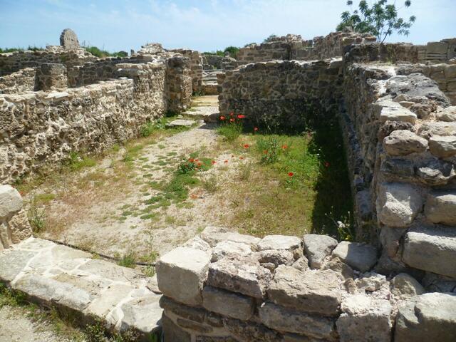 Wohnhäuser in der Nähe der Haupt-Kolonnade.