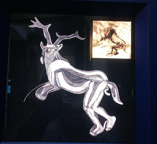 aus dem Paläolithikum, "tanzender Schamane" Drei Brüder Höhle, Frankreich