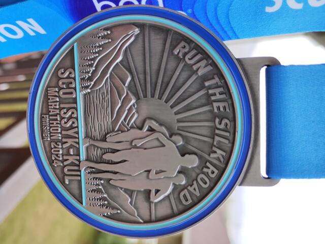 Die Medaille vom „Run the Silk Road“ zählt zu den schönsten meiner Sammlung.        	
