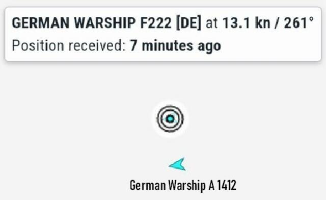 Die beiden Einheiten fuhren am Samstagabend auf parallelem Kurs mit einem Abstand von 2 Seemeilen 