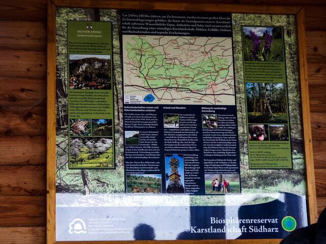 Informationstafel in der Schönen Aussicht Hainrode