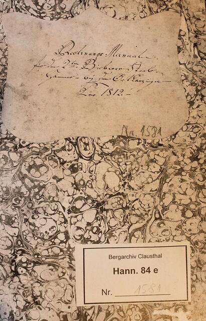 Das Rechnungsmanual des 2ten Bieberer Stabhammers bei Lanzingen aus dem Jahre 1812.
(Quelle:NLA Hannover BaCl Hann. 84e Nr. 1581)