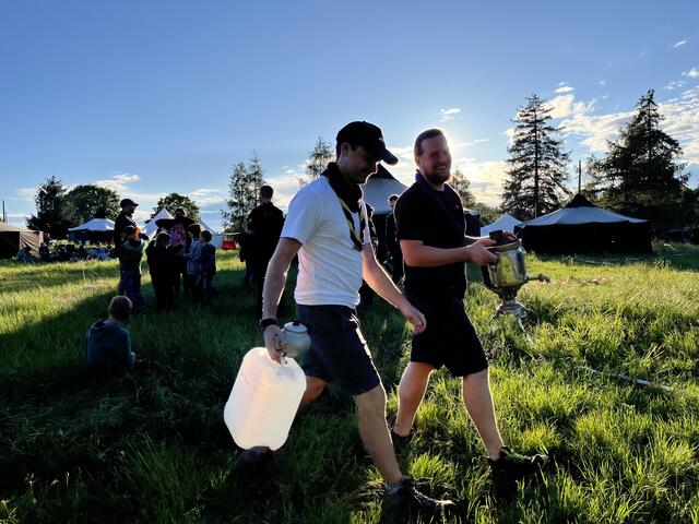 Vorbereitung des Samowar