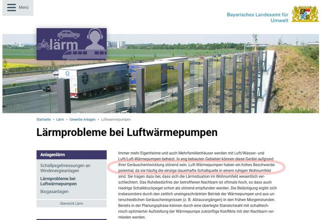 Sogar auf der Homepage des Bayerischen Landesamts für Umwelt wird noch eigens auf das hohe Beschwerdepotential hingewiesen | Foto: Bayerisches Landesamt für Umwelt
