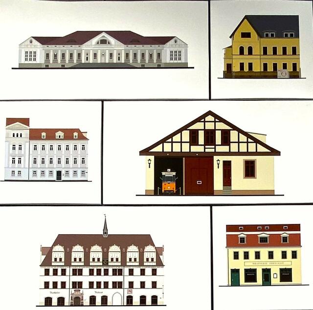 Oben links: Kurmittelhaus in Bad Kösen (ich habe neulich gesondert darüber berichtet).
Unten links: Rathaus