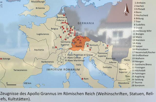 Schautafel Röm. Weltreich und "Apollo-Grannus-Tempelanlagen"
