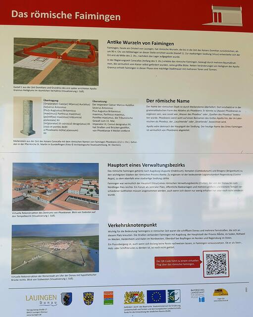 Schautafel zur Geschichte der Anlage