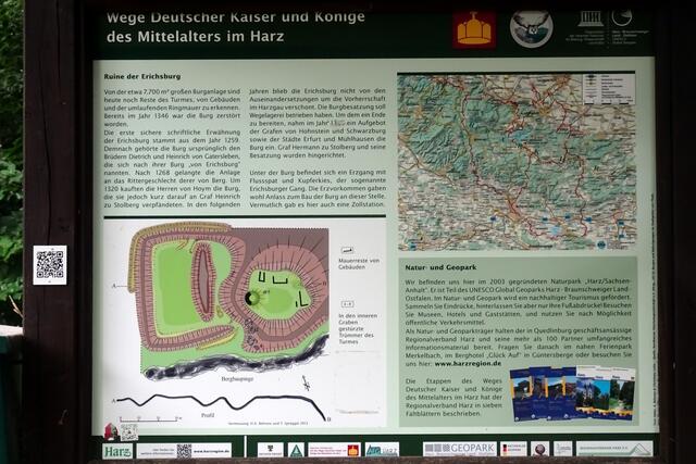 Infotafel zur Erichsburg