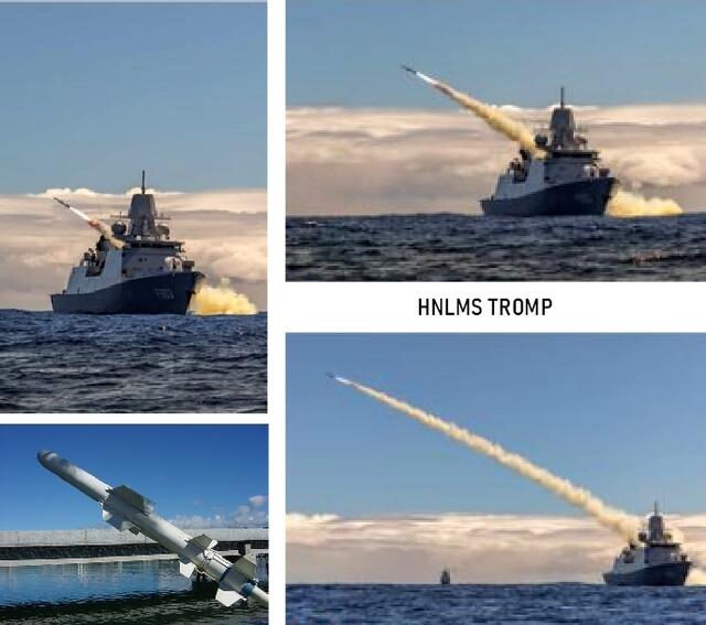 Die niederlandische Fregatte HNLMS TROMP beim Abschuss einer Harpoon- Rakete | Foto: Bundeswehr