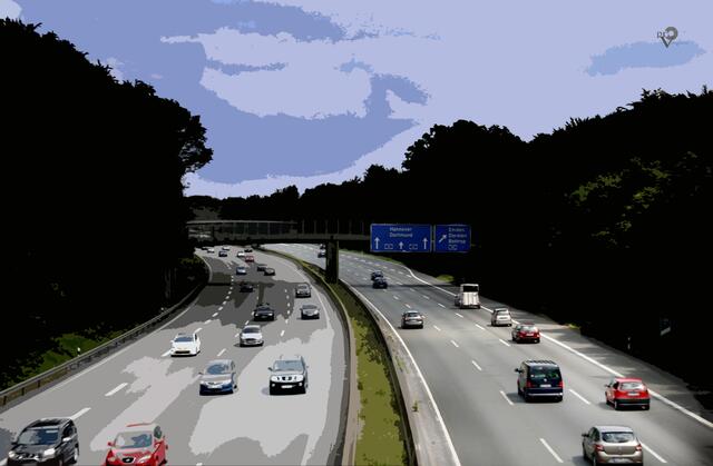 Autobahn A2 bei Bottrop
