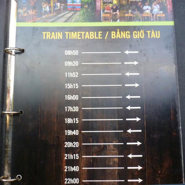 Train Timetable: Zugverbindung Hanoi – Ho-Chi-Minh-Stadt.
