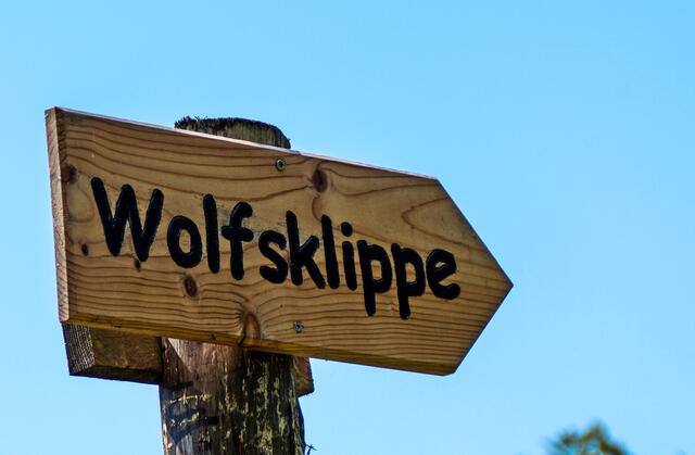 Hinweisschild zum Aussichtspunkt