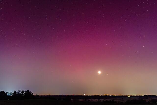 Der Blick nach Augsburg um 23.01 Uhr und....