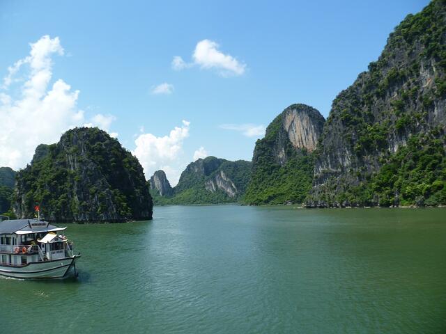 Die Halong-Bucht.
