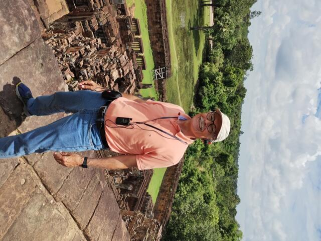 Ausblick vom Angkor Thom Bayon Tempel.
