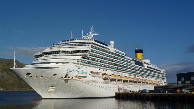 Die Costa Favolosa in Honningsvag.
