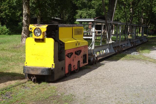 die Tagesförderbahn hat eine Spurbreite von 600 mm