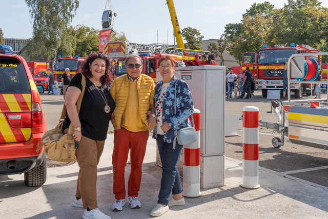 Tag der offenen Tür der Freiwilligen Feuerwehr Friedberg e.V. myheimat-Reporterin Sabina Scherer mit Franz und Martha Reißner