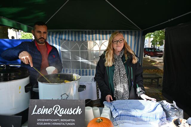 Beim Kürbisfest durfte Kürbissuppe natürlich nicht fehlen 