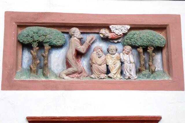 Eine bildliche Darstellung einer Szene aus dem Garten Gethsemane stammt vom Bildhauer und Baumeister Tyle von Frankenberg. 
