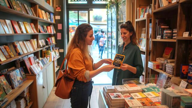 Der örtliche Buchhandel, der sich durch eine persönliche Beratung auszeichnet, steht im Wettbewerb mit dem Onlineversand. Durch das Verschenken regional gültiger Gutscheine kann man die lokalen Buchläden unterstützen.
 | Foto: DJD/www.wunschgutschein.de (KI generiert)