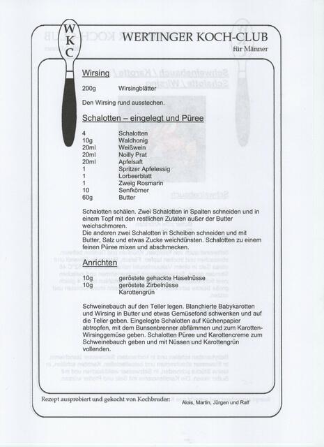 Die Beilagen zum Hauptgericht brauchen ebenfalls viel Vorbereitungs-Arbeit.