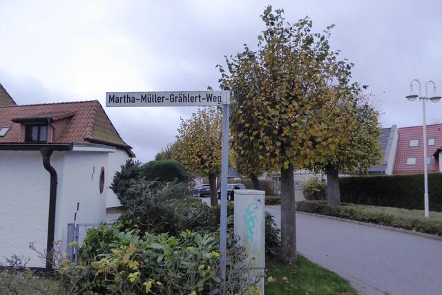 Der Martha-Müller-Grählert-Weg in Zingst.