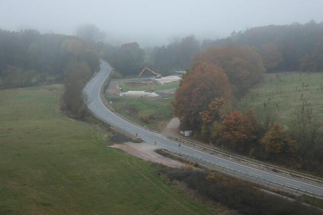 Um 16:42 kann man Niederklein von der Gleentalbrücke aus nicht mehr sehen.