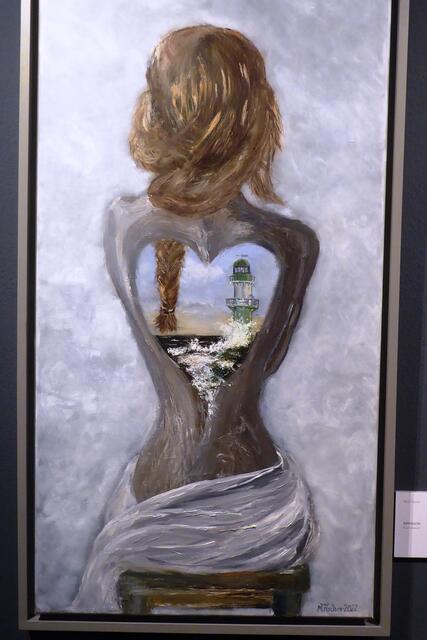 Sehnsucht - Ölgemälde von Maik Fischer 50×100 – Öl auf Leinwand - Verkaufspreis: 1750 Euro - ausgestellt im Heimatmuseum Zingst.