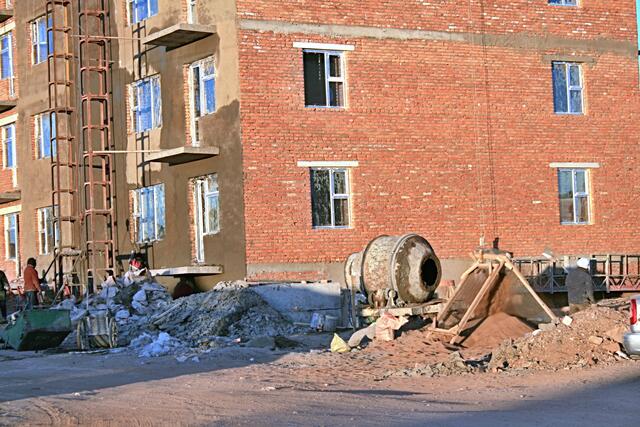 Da wird bei tiefen Minusgraden noch verputzt