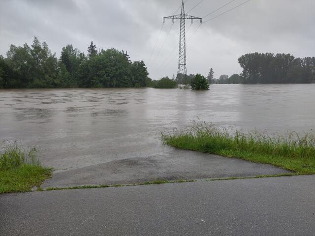 Blick auf das Schmuttertal, welches sich in eine Seenplatte verwandelt hatte.