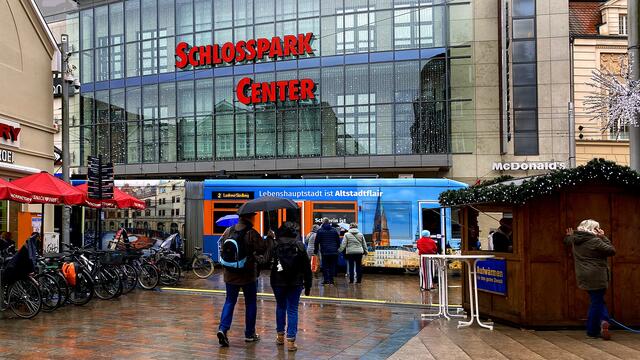 Eines der großen Einkaufszentren am Marienplatz. Foto: Helmut Kuzina