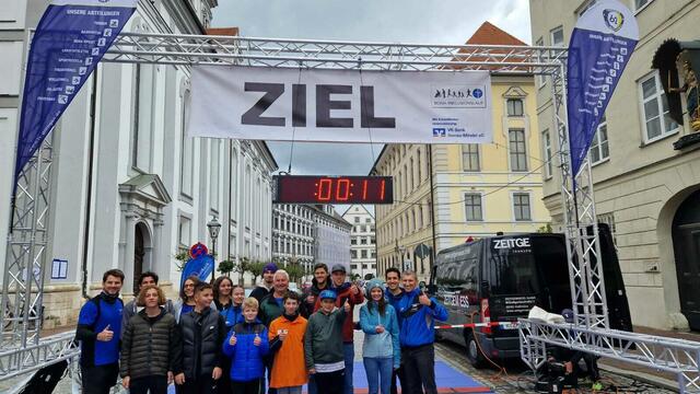 Das Aufbauteam des TV beim Inklusionslauf | Foto: TV 1862 Dillingen e.V.