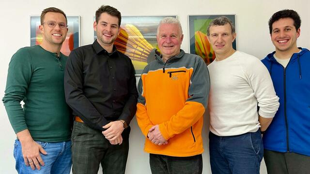 Der aktuelle TV-Vorstand von links:Andreas Ludewigt,Daniel Kaim, Stefan Reisgies, Juri Hatzenbühler, Rayan Böhm  | Foto: TV 1862 Dillingen e.V.