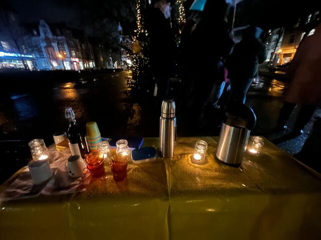 Es gab Glühwein, Tee und Kekse