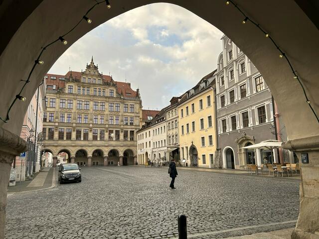 Blick auf das Rathaus von 1369.