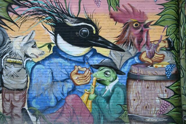 Graffitis in Hannover (Foto: Katja Woidtke)

Tierisches von Linus Müller an der Rampenstraße in Linden | Foto: Katja Woidtke