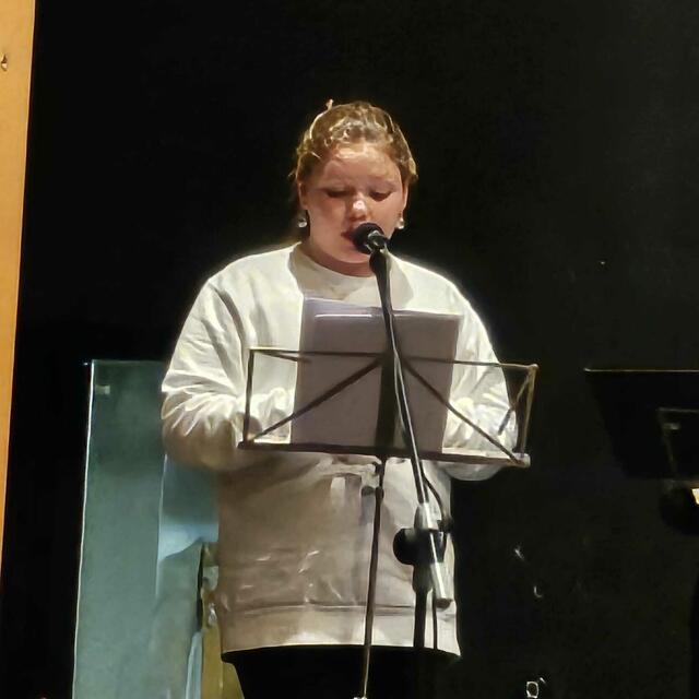 Unsere Moderatorin im Einsatz 