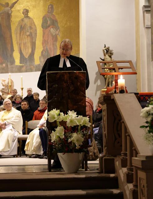 Beim Pallotti-Fest zeigt sich auch die sehr gute ökumenische Verbundenheit. Pfarrer Dr. Falko von Saldern von der evangelischen Gemeinde „Der gute Hirte“. | Foto: Achim Lüders