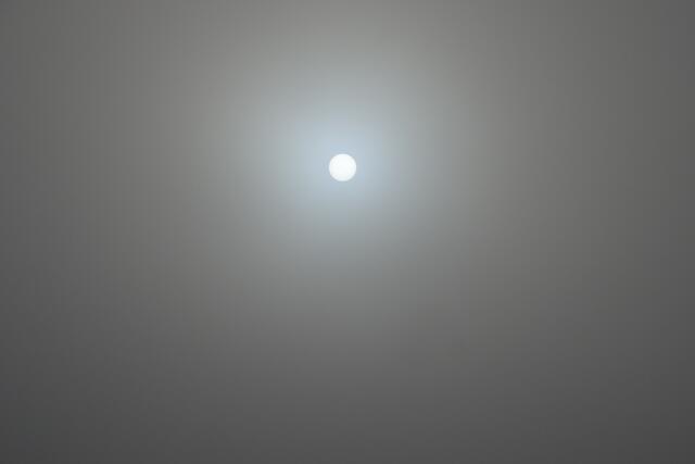 die Sonne schaffte es nicht, den Nebel zu durchdringen