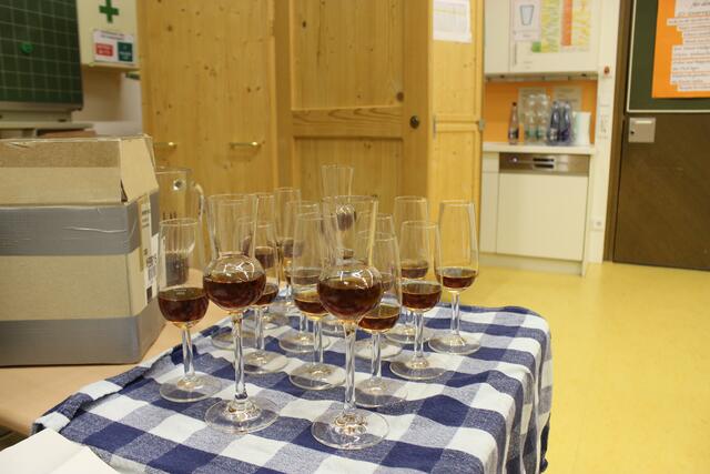 Sherry- der passend zu der Pastinaken-Apfelsuppe gereicht wurde.