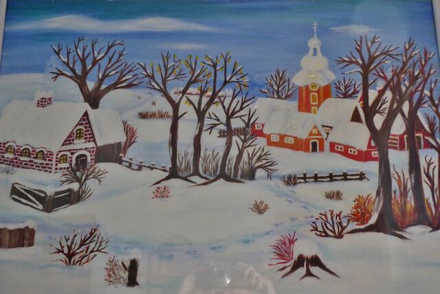 "Spuren im Schnee" Silke Dokter Acryl auf Leinwand 50x70