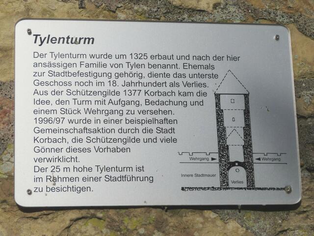 Hinweistafel zum "Tylenturm". | Foto: M. A.