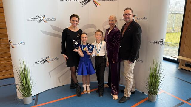 Bayerischer Meister 2025 Kind D Latein Alexander Kuschill &amp; Emily Stoltze | Foto: TSC Dancegallery e. V.