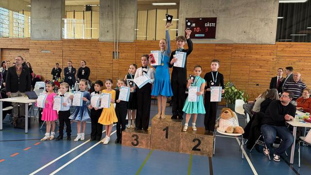 Den Bayerischen Meister der Klasse Jun I D Latein holten sich Paul Fischer &amp; Pia Kaiser und stiegen direkt in die C-Klasse auf. | Foto: TSC Dancegallery e. V.