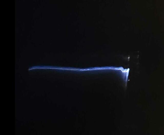 Der Lichtschweif einer verglühenden Rakete über Hambuchen( Ruppichteroth) | Foto: Frank H.