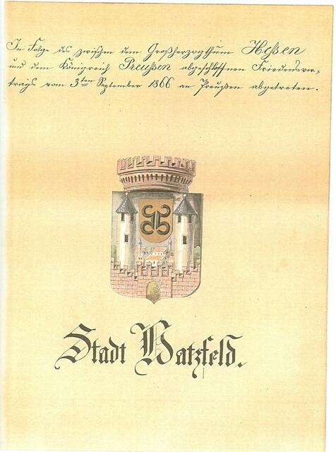 Stadtwappen 18. Jhd.