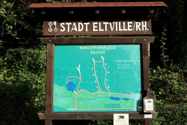Karte am Wanderparkplatz Rausch