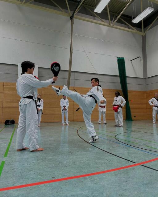 Chan Ok Choi beim Pratzentraining